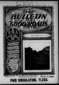 L. A. W. Bulletin and Good Roads, Vol 25, No 2 cover