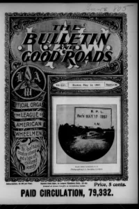 L. A. W. Bulletin and Good Roads, Vol 25, No 20 cover