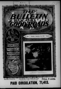 L. A. W. Bulletin and Good Roads, Vol 25, No 3 cover
