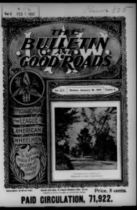 L. A. W. Bulletin and Good Roads, Vol 25, No 5 cover