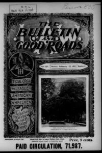 L. A. W. Bulletin and Good Roads, Vol 25, No 7 cover