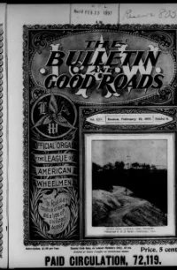 L. A. W. Bulletin and Good Roads, Vol 25, No 8 cover
