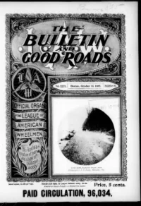 L. A. W. Bulletin and Good Roads, Vol 26, No 16 cover