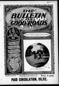 L. A. W. Bulletin and Good Roads, Vol 26, No 21 cover
