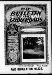 L. A. W. Bulletin and Good Roads, Vol 26, No 22 cover