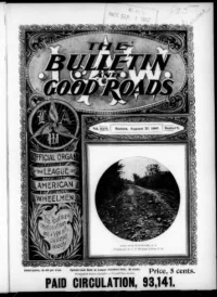 L. A. W. Bulletin and Good Roads, Vol 26, No 9 cover