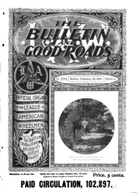 The Bulletin And Good Roads, Vol 27, No 8 cover