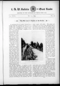 L. A. W. Bulletin and Good Roads, Vol 29, No 19 cover