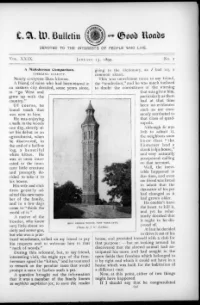 L. A. W. Bulletin and Good Roads, Vol 29, No 2 cover