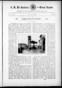 L. A. W. Bulletin and Good Roads, Vol 29, No 25 cover