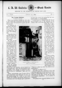 L. A. W. Bulletin and Good Roads, Vol 29, No 3 cover