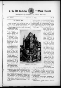 L. A. W. Bulletin and Good Roads, Vol 29, No 6 cover
