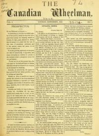 The Canadian Wheelman cover