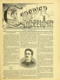 The Canadian Wheelman, Vol 1, No 2 cover