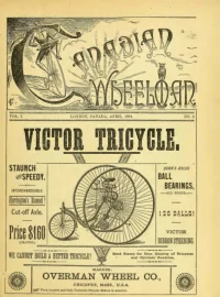 The Canadian Wheelman, Vol 1, No 8 cover