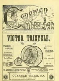 The Canadian Wheelman, Vol 1, No 9 cover