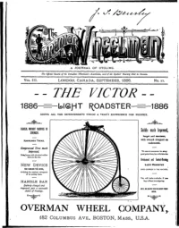 The Canadian Wheelman, Vol 3, No 11 cover