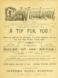 The Canadian Wheelman, Vol 4, No 4 cover