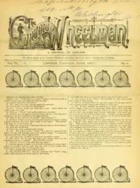 The Canadian Wheelman, Vol 4, No 8 cover