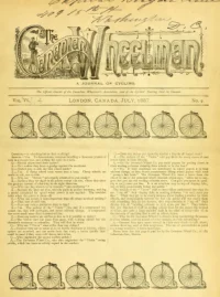 The Canadian Wheelman, Vol 4, No 9 cover