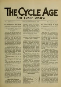 The Cycle Age And Trade Review, Vol 22, No 57 cover