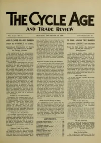 The Cycle Age And Trade Review, Vol 22, No 58 cover