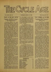 The Cycle Age And Trade Review, Vol 22, No 73 cover