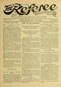 The Referee, Vol 11, No 5 cover