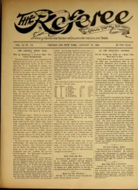 The Referee, Vol 12, No 12 cover