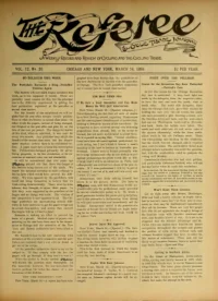 The Referee, Vol 12, No 20 cover