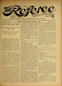 The Referee, Vol 12, No 6 cover