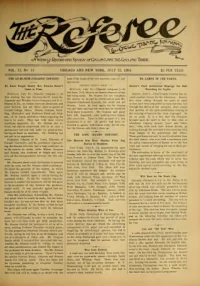 The Referee, Vol 13, No 11 cover