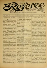 The Referee, Vol 13, No 15 cover