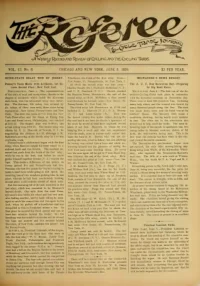 The Referee, Vol 13, No 6 cover