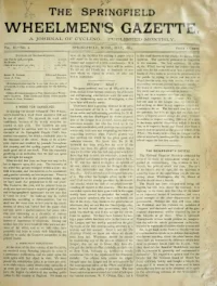 The Springfield Wheelmens Gazette cover