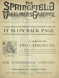 The Springfield Wheelmens Gazette, Vol 2, No 4 cover