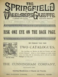 The Springfield Wheelmens Gazette, Vol 2, No 8 cover