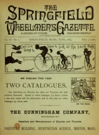 The Springfield Wheelmens Gazette, Vol 3, No 2 cover