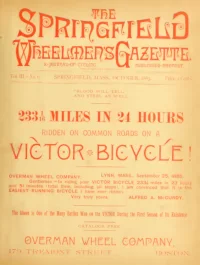 The Springfield Wheelmens Gazette, Vol 3, No 6 cover