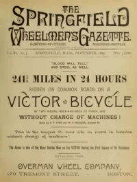The Springfield Wheelmens Gazette, Vol 3, No 7 cover