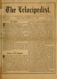 The Velocipedist cover