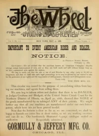 The Wheel Cycling Trade Review, Vol 1, No 11 cover