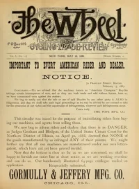 The Wheel Cycling Trade Review, Vol 1, No 12 cover