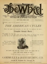 The Wheel Cycling Trade Review, Vol 1, No 15 cover