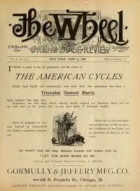 The Wheel Cycling Trade Review, Vol 1, No 16 cover