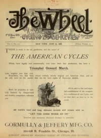 The Wheel Cycling Trade Review, Vol 1, No 17 cover