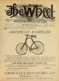 The Wheel Cycling Trade Review, Vol 1, No 21 cover