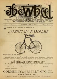 The Wheel Cycling Trade Review, Vol 1, No 22 cover