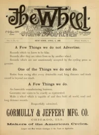 The Wheel Cycling Trade Review, Vol 1, No 6 cover
