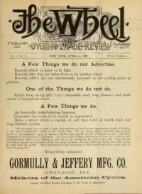 The Wheel Cycling Trade Review, Vol 1, No 7 cover